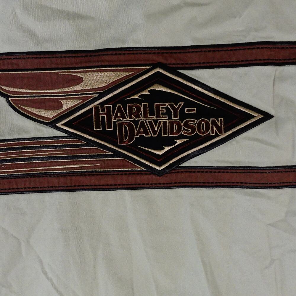 Harley-Davidson Biker Back Graphic Button Up Short Sleeve Official Menes 2XL